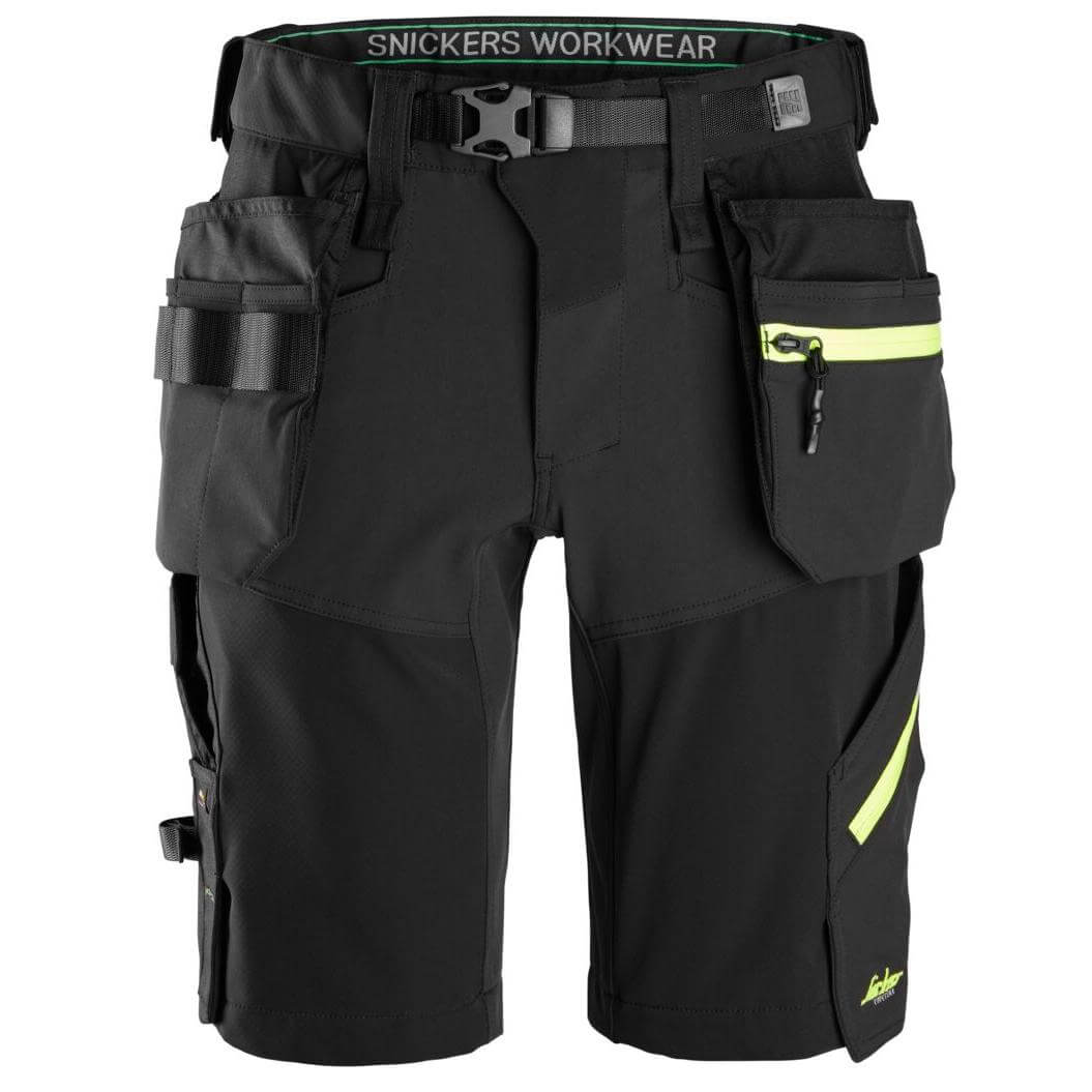 Snickers 6140 FlexiWork Slim Fit Softshell Stretch Shorts with Holster